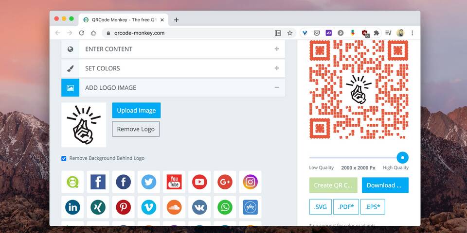 Как сформировать QR-код сайта
